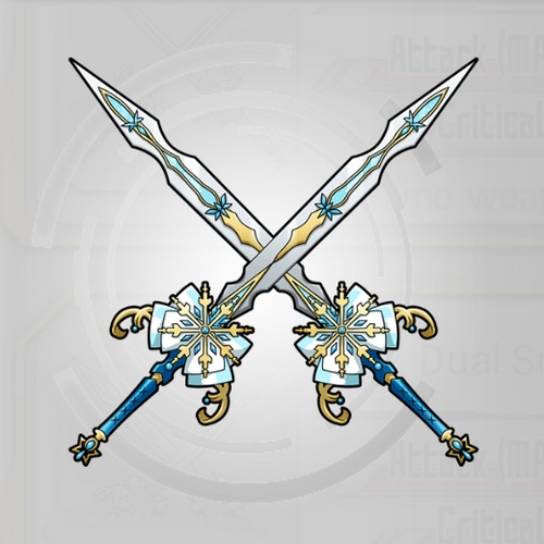 Weapon Dual Snowflake Ice Swords SAO MD
